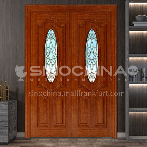Burma teak luxury classic style new style outdoor gate entrance gate log door anti-theft security 13